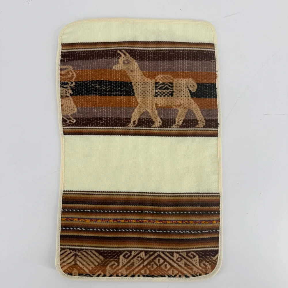 Vintage Andean Style Table Linens Set 6 Llama Alpaca Southwest Boho Decor